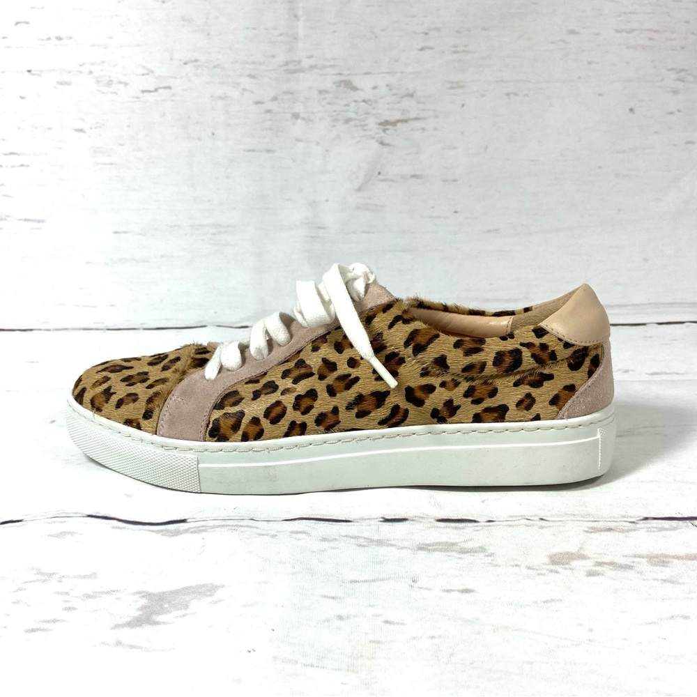 A/ Anthropologie Sneakers Women's Size 37 US 6 Brown Leather Calf Hair.